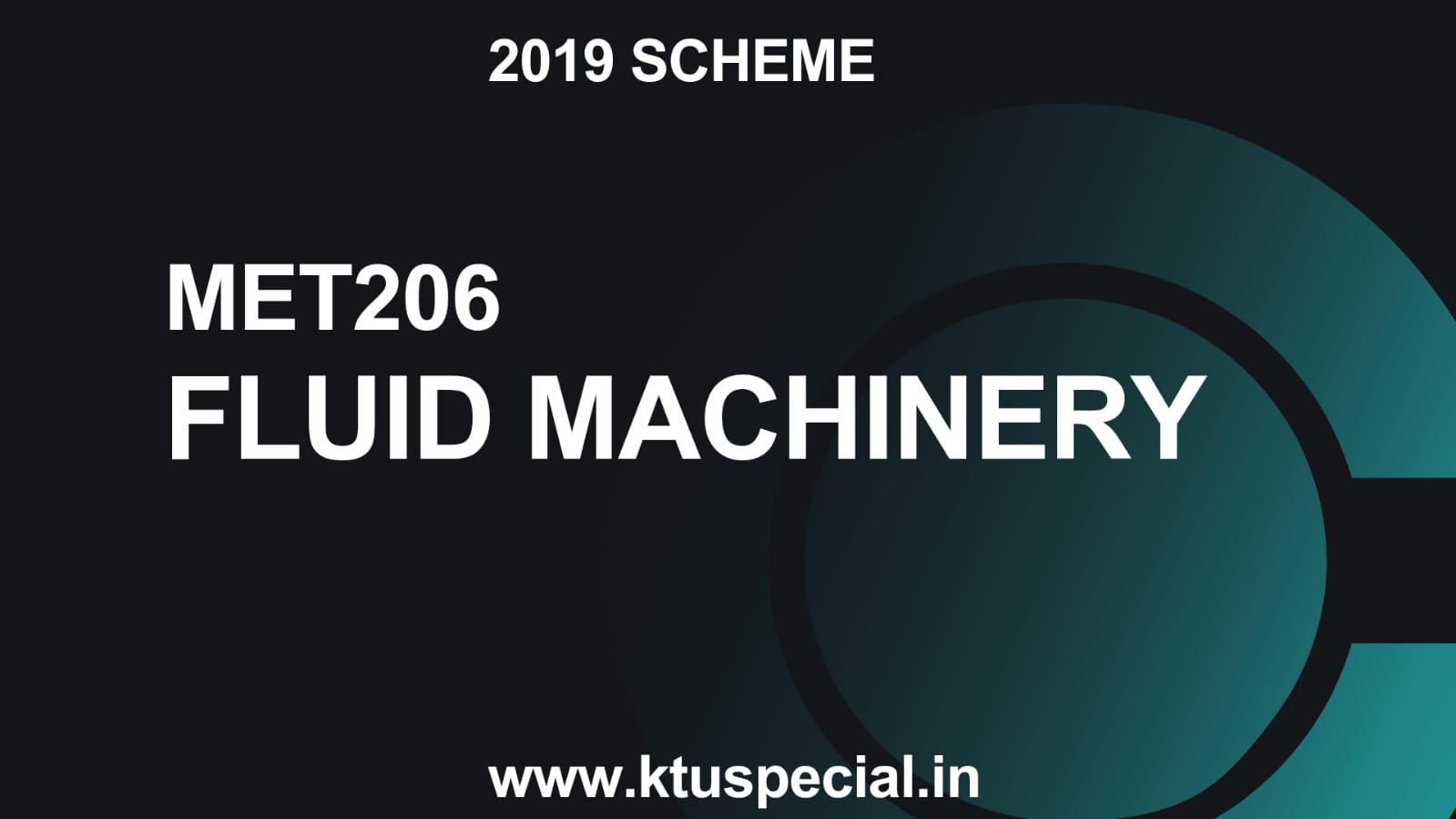 KTU MET206 FLUID MACHINERY